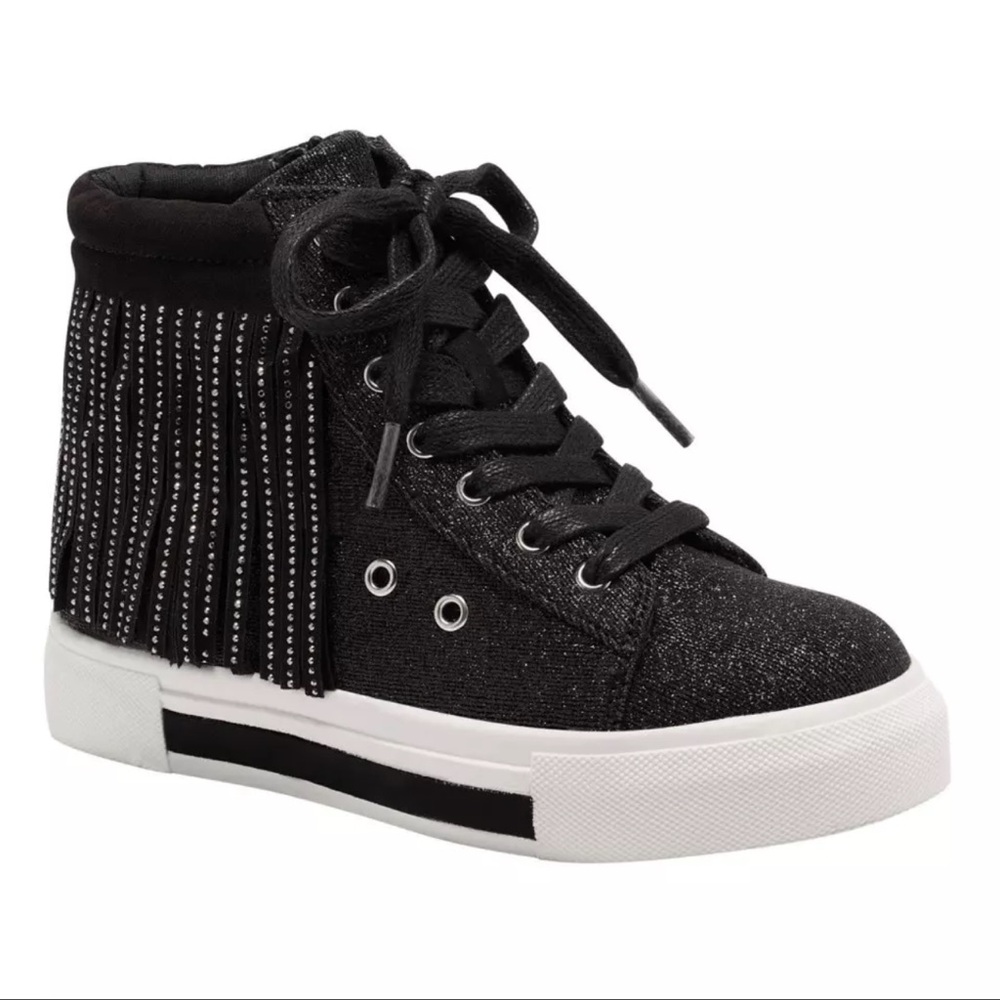 Inc international concepts black Charlie fringe sneaker